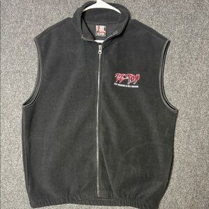 Vintage ZZ Top Black Fleece Vest Large